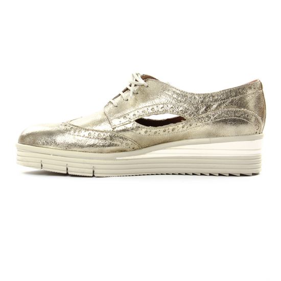 derbys compensées marron doré mode femme printemps été - Photo Produit 3