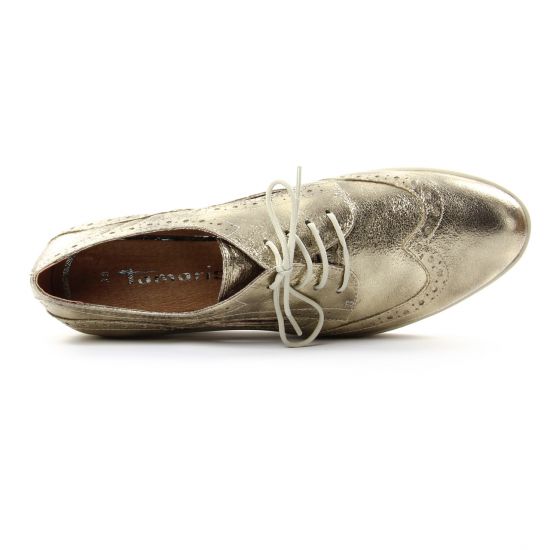 derbys compensées marron doré mode femme printemps été - Photo Produit 4
