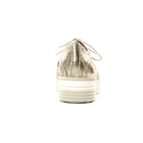 derbys compensées marron doré mode femme printemps été - Photo Produit 7
