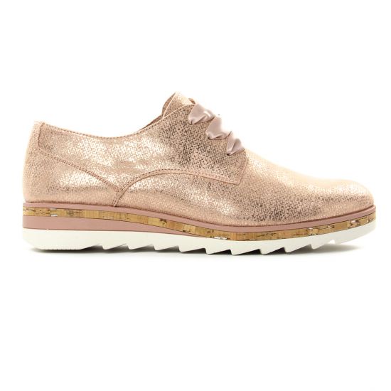 derbys compensées rose doré mode femme printemps été - Photo Produit 2