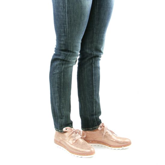 derbys compensées rose doré mode femme printemps été - Photo Produit 8