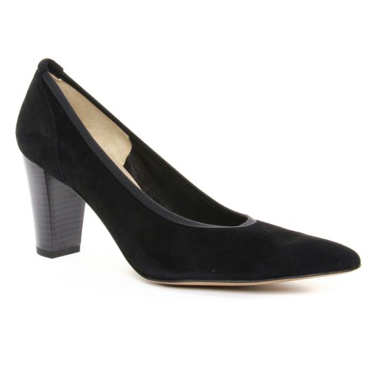 Escarpins Perlato 10363 Velours Noir, vue principale de la chaussure femme