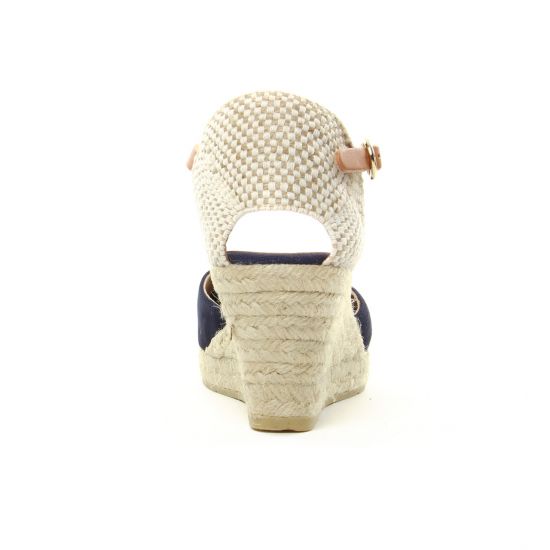 espadrille femme compensée bleu marine