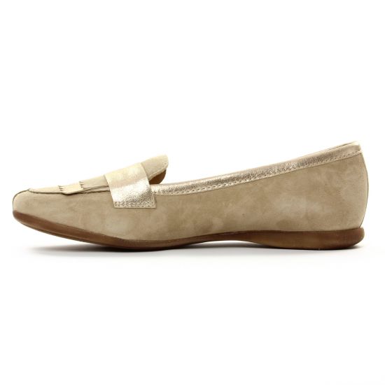mocassins beige doré mode femme printemps été - Photo Produit 3