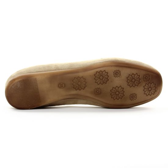 mocassins beige doré mode femme printemps été - Photo Produit 5