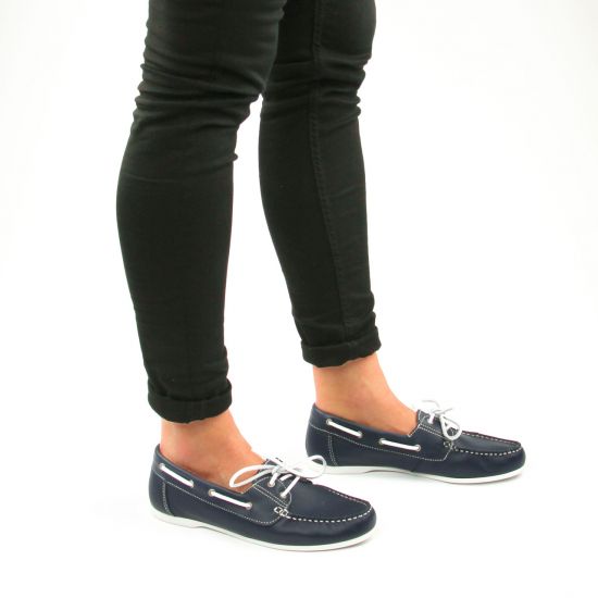 mocassins bleu marine mode femme printemps été - Photo Produit 8