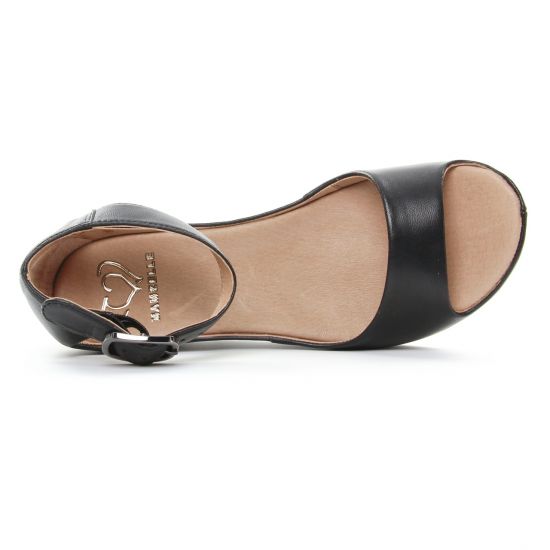 nu-pieds compensés noir mode femme printemps été - Photo Produit 4