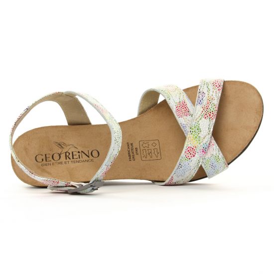 nu-pieds compensés multicolore mode femme printemps été - Photo Produit 4