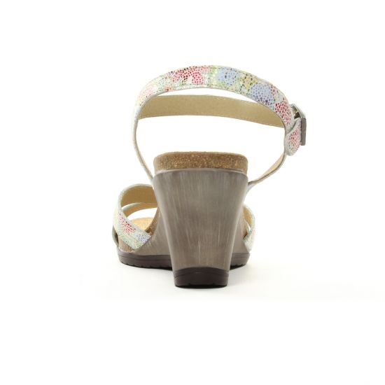 nu-pieds compensés multicolore mode femme printemps été - Photo Produit 7