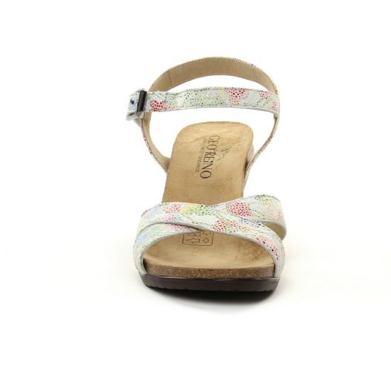 nu-pieds compensés multicolore mode femme printemps été - Photo Produit 6