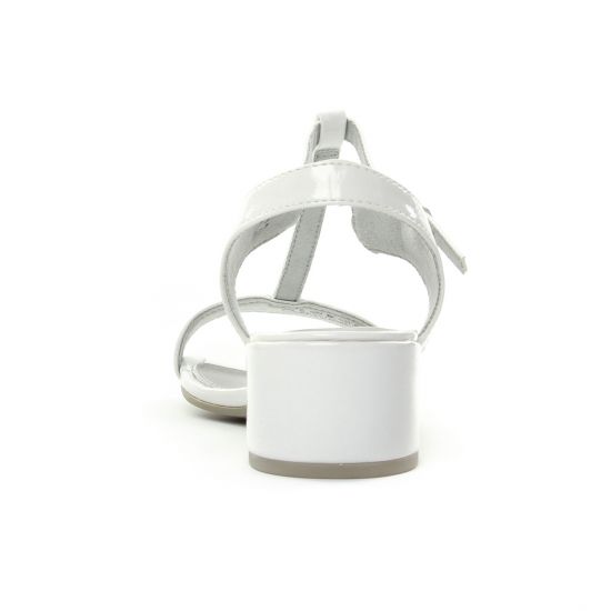 nu-pieds talon blanc argent mode femme printemps été - Photo Produit 7