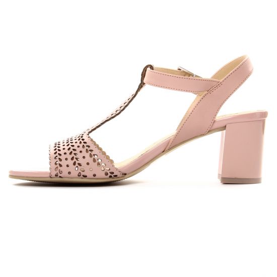 nu-pieds talon rose mode femme printemps été - Photo Produit 3