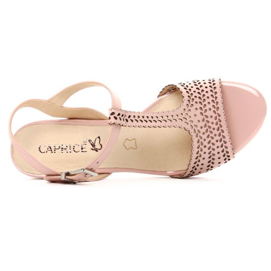 nu-pieds talon rose mode femme printemps été - Photo Produit 4