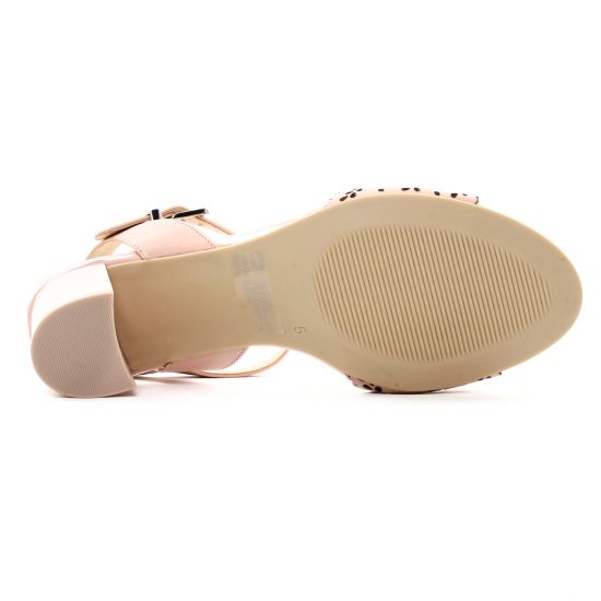 nu-pieds talon rose mode femme printemps été - Photo Produit 5