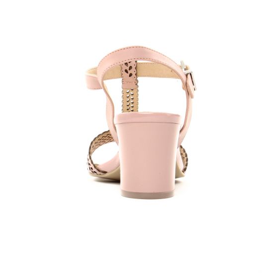 nu-pieds talon rose mode femme printemps été - Photo Produit 7
