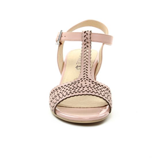 nu-pieds talon rose mode femme printemps été - Photo Produit 6