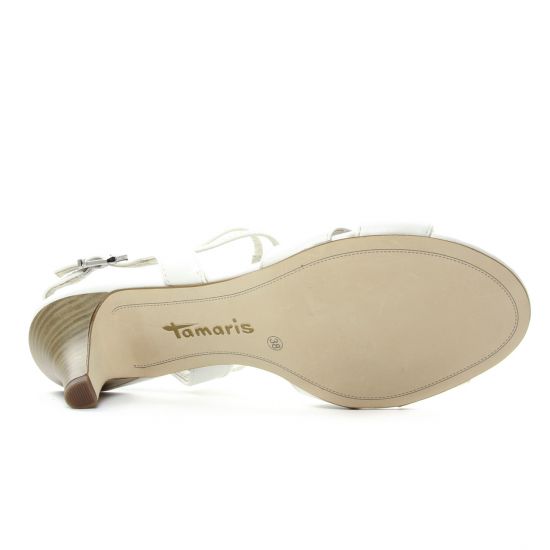 nu-pieds talons hauts blanc mode femme printemps été - Photo Produit 5