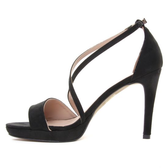 nu-pieds talons hauts noir mode femme printemps été - Photo Produit 3