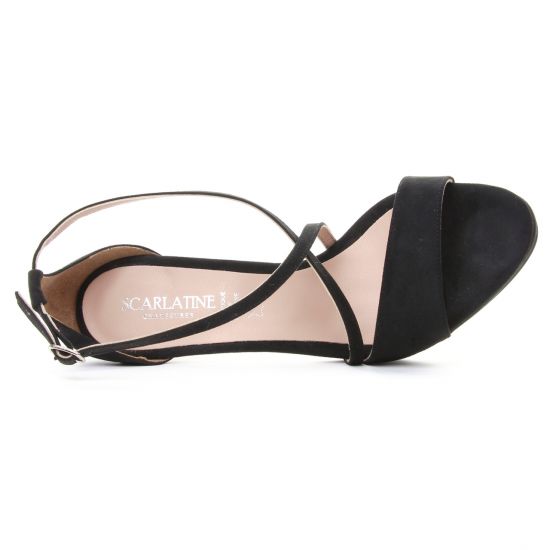 nu-pieds talons hauts noir mode femme printemps été - Photo Produit 4