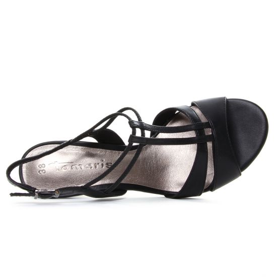 nu-pieds talons hauts noir mode femme printemps été - Photo Produit 4