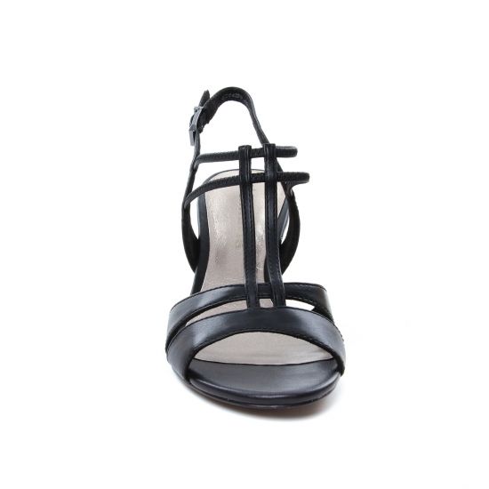 nu-pieds talons hauts noir mode femme printemps été - Photo Produit 6