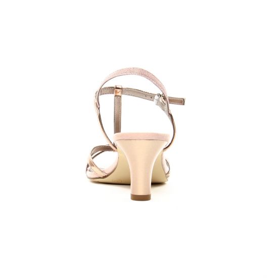 nu-pieds talons hauts rose argent mode femme printemps été - Photo Produit 7