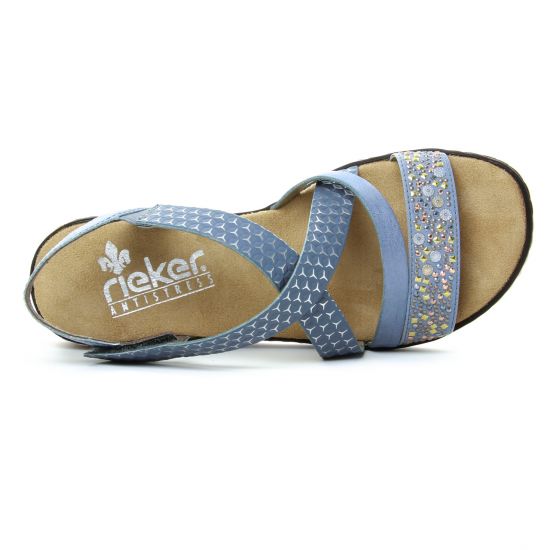 sandales bleu argent mode femme printemps été - Photo Produit 4
