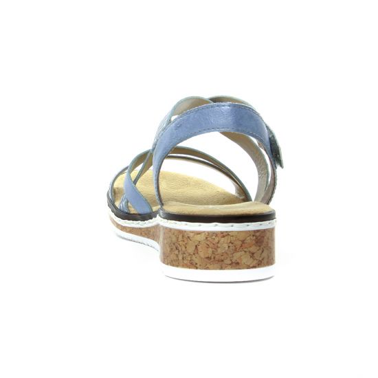 sandales bleu argent mode femme printemps été - Photo Produit 7