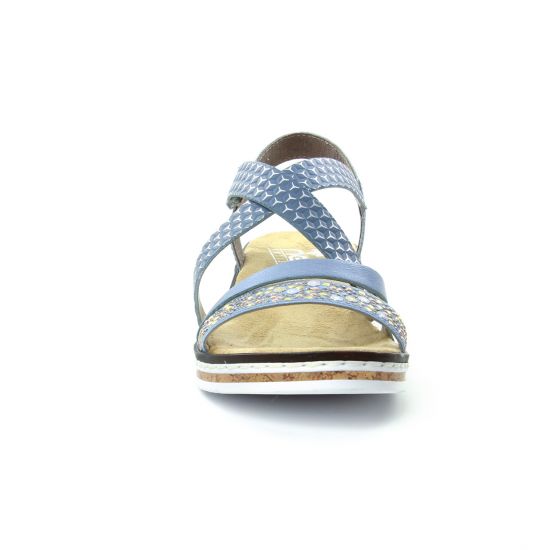 sandales bleu argent mode femme printemps été - Photo Produit 6