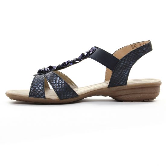 sandales bleu marine mode femme printemps été - Photo Produit 3