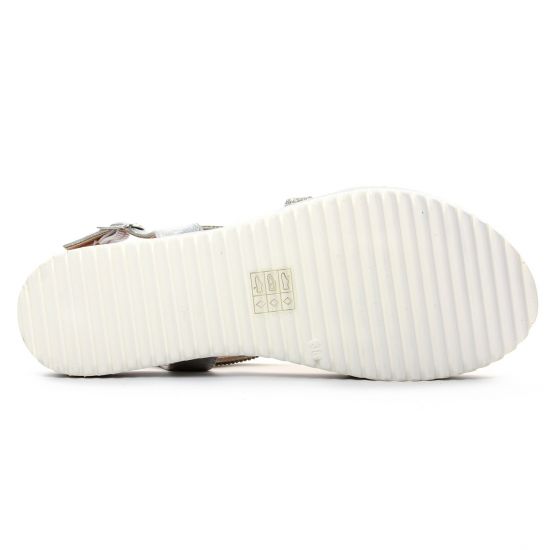 sandales compensées gris argent mode femme printemps été - Photo Produit 5