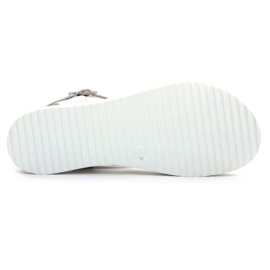 sandales compensées gris argent mode femme printemps été - Photo Produit 5