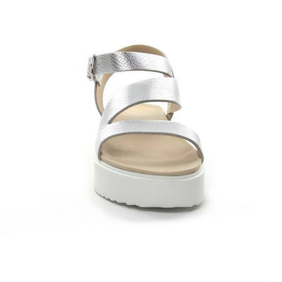 sandales compensées gris argent mode femme printemps été - Photo Produit 6
