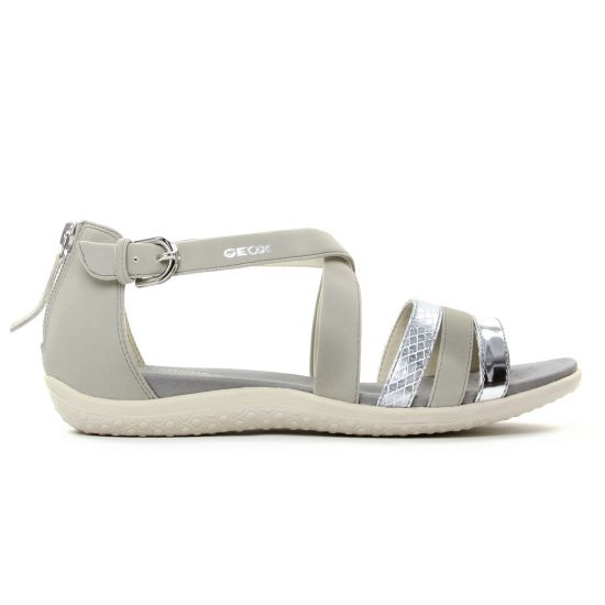 sandales gris beige mode femme printemps été - Photo Produit 2