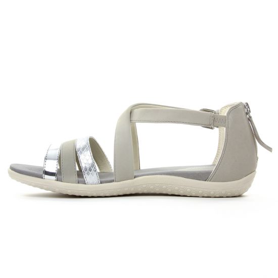 sandales gris beige mode femme printemps été - Photo Produit 3