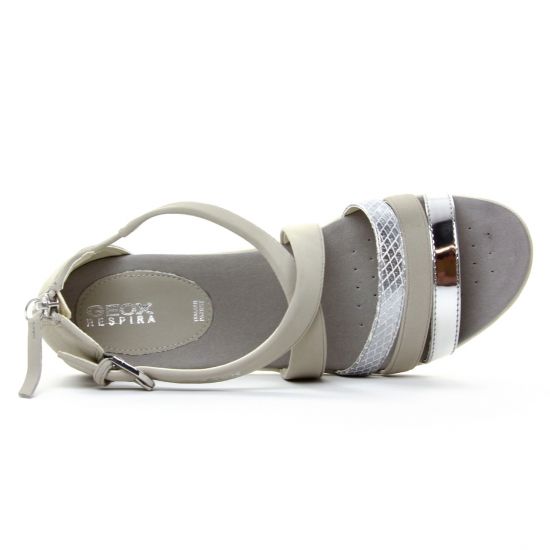 sandales gris beige mode femme printemps été - Photo Produit 4