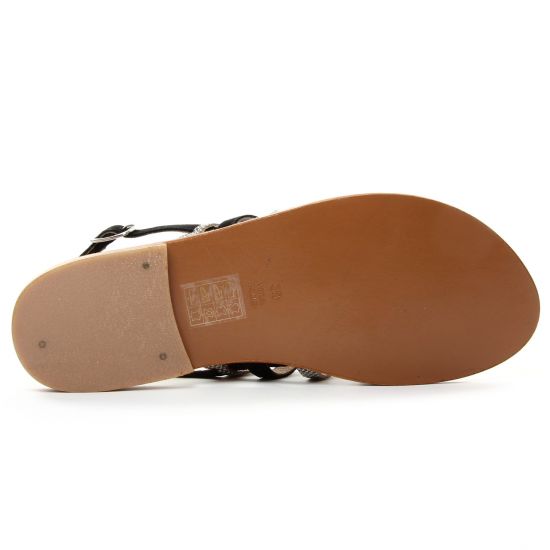sandales noir argent mode femme printemps été - Photo Produit 5