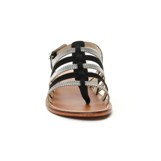 sandales noir argent mode femme printemps été - Photo Produit 6