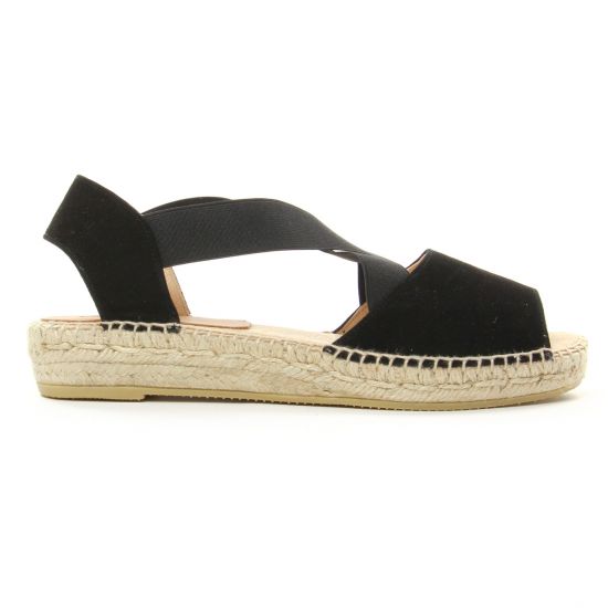 espadrilles noir mode femme printemps été - Photo Produit 2