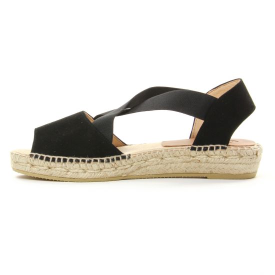 espadrilles noir mode femme printemps été - Photo Produit 3