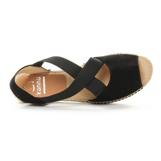 espadrilles noir mode femme printemps été - Photo Produit 4