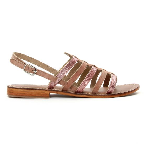 sandales rose argent mode femme printemps été - Photo Produit 2