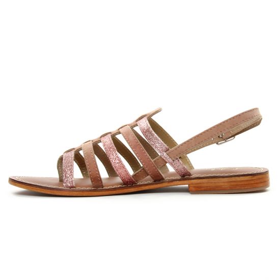 sandales rose argent mode femme printemps été - Photo Produit 3