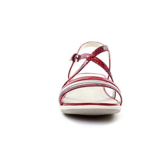 sandales rouge argent mode femme printemps été - Photo Produit 6