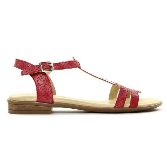 sandales rouge mode femme printemps été - Photo Produit 2