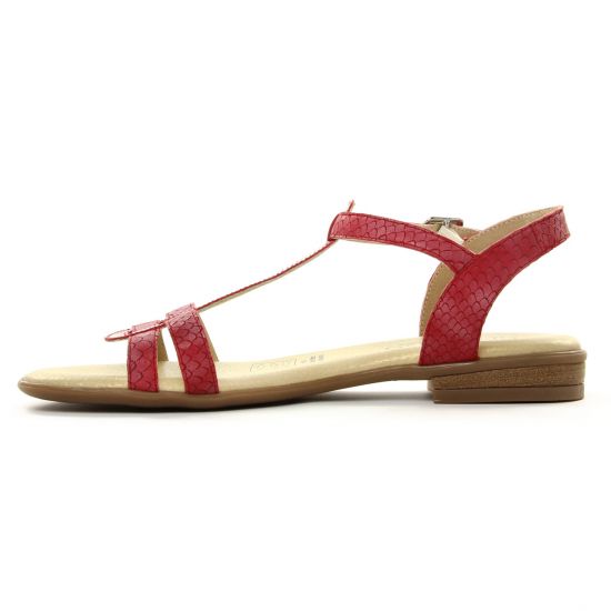 sandales rouge mode femme printemps été - Photo Produit 3