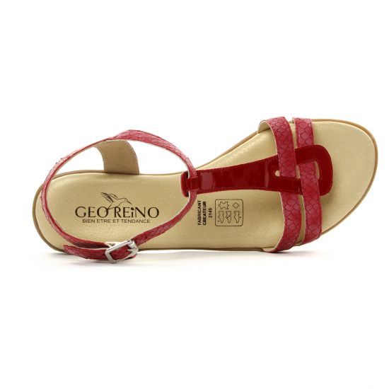 sandales rouge mode femme printemps été - Photo Produit 4