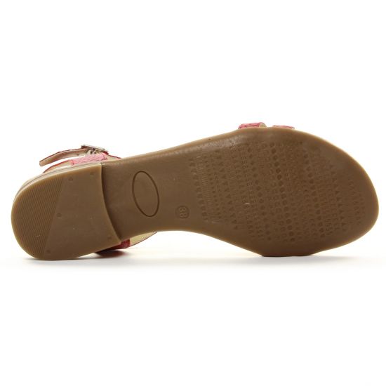 sandales rouge mode femme printemps été - Photo Produit 5