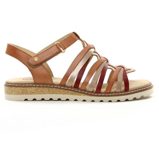 sandales marron rouge mode femme printemps été - Photo Produit 2