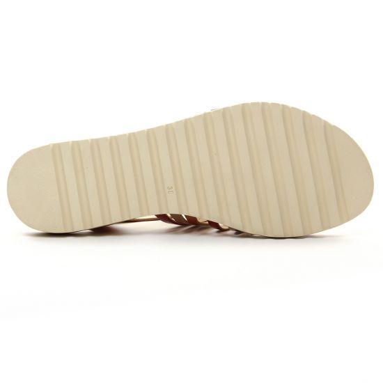 sandales marron rouge mode femme printemps été - Photo Produit 5